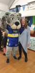 Wolfie says Hello to Rev Linda